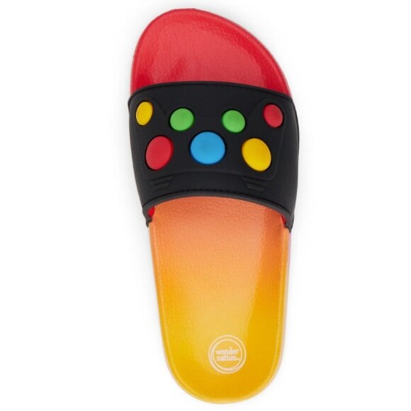 wonder nation Other - Wonder Nation Unisex Little & Big Boys Gamer Slide Sandals Size 4-5